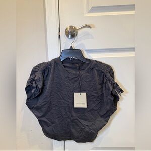 AllSaints Cassie Tee – Washed Black – Size XS